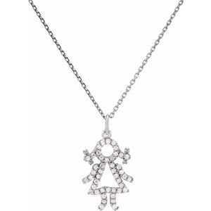 Little Girl Natural Diamonds Necklace