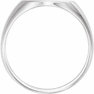 Miroir de Fontainebleau, White Gold Diamond Signet Ring