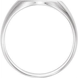 Classic Oval Signet Ring with Natural Diamond