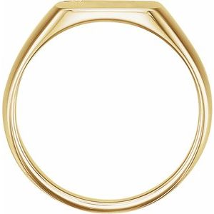 Square Minimalist Signet Ring view 4