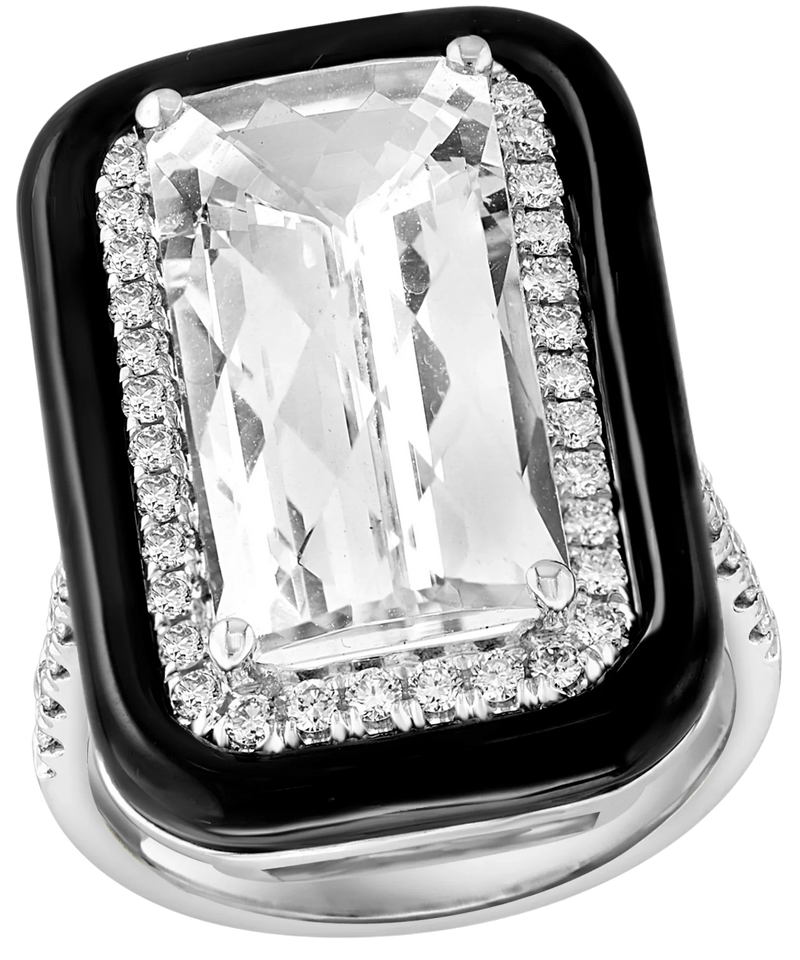 Nébuleuse Colorless Topaz & Diamonds