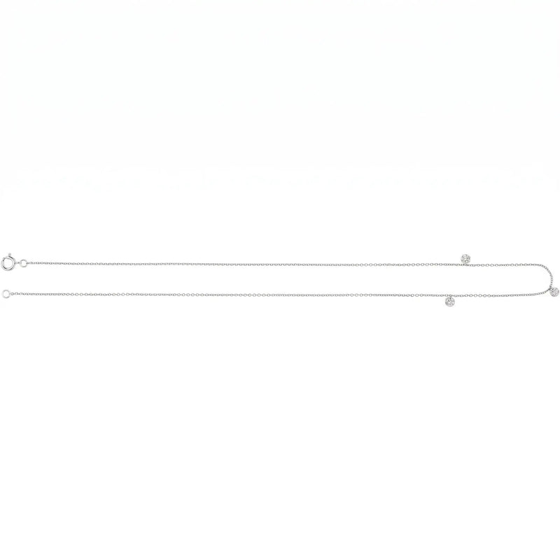 Les Petits Etoiles, 3-Stone Diamond Station Necklace