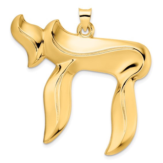 Chai Symbol Pendant, Yellow Gold
