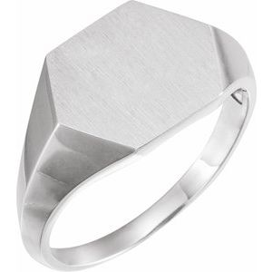 Hexagon Form Signet Ring