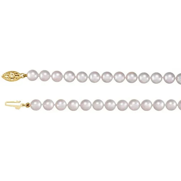 Aurore de Fontainebleau, Cultured Akoya Pearl Strand Necklace