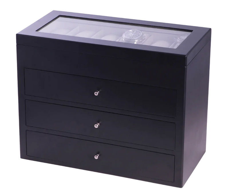 La Prestigieuse Boîte de Versailles, Black Velvet Watch Collector Box