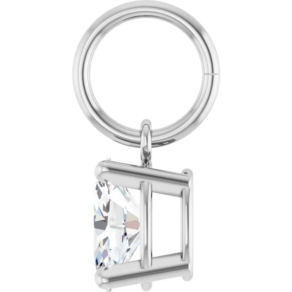 Natural Diamond Oval Charm Pendant