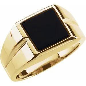 Velours Noir de Saint-Germain, Black Onyx Signet Ring