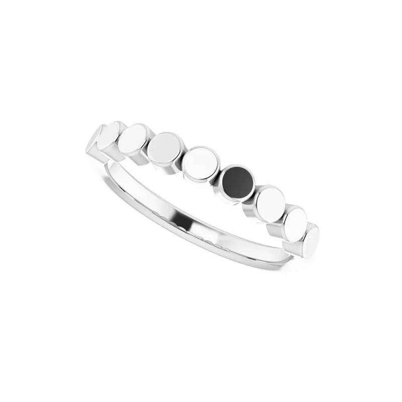 Lumière de Place Vendôme, Platinum Circles Stackable Ring