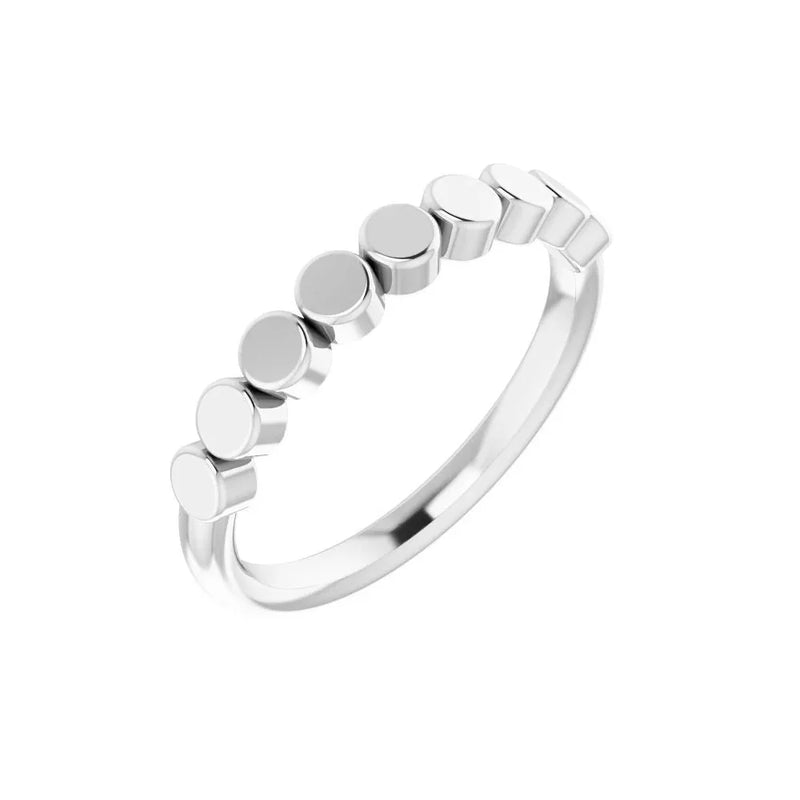 Lumière de Place Vendôme, Platinum Circles Stackable Ring