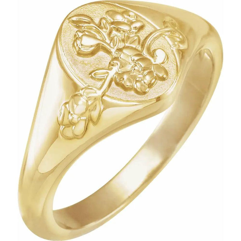 Éclat du Château de Versailles, Floral Signet Ring