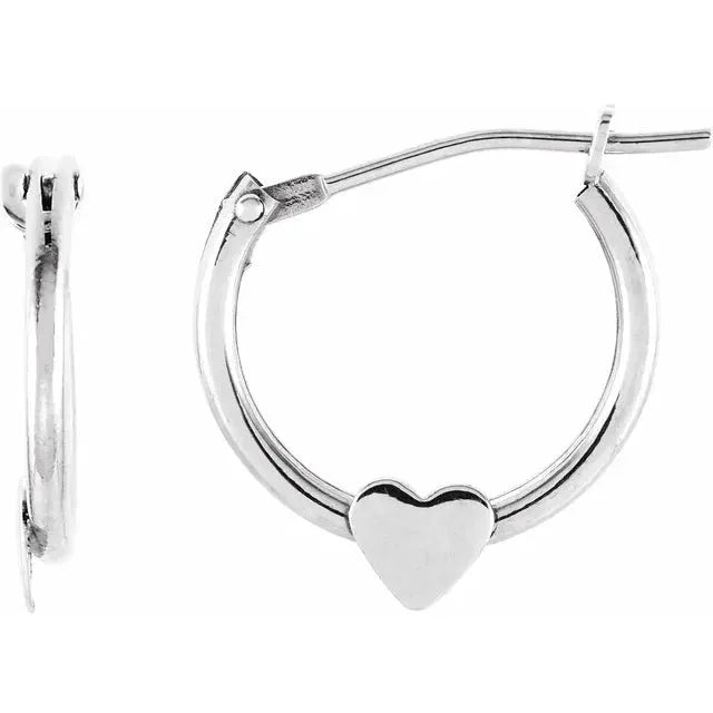 Le Cœur de Versailles, 14K Yellow Gold Heart Hoop Earrings