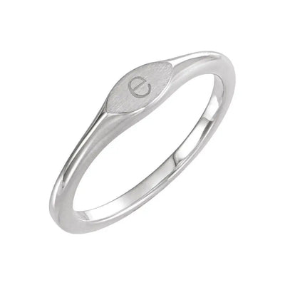 Gordes Autrement, 14K Gold Oval Initial Signet Ring
