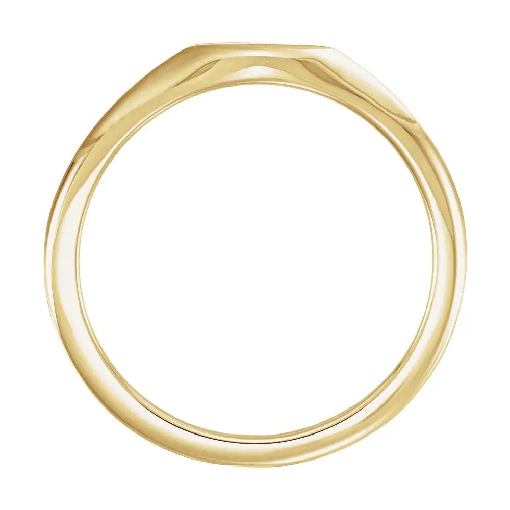 Gordes Autrement, 14K Gold Oval Initial Signet Ring