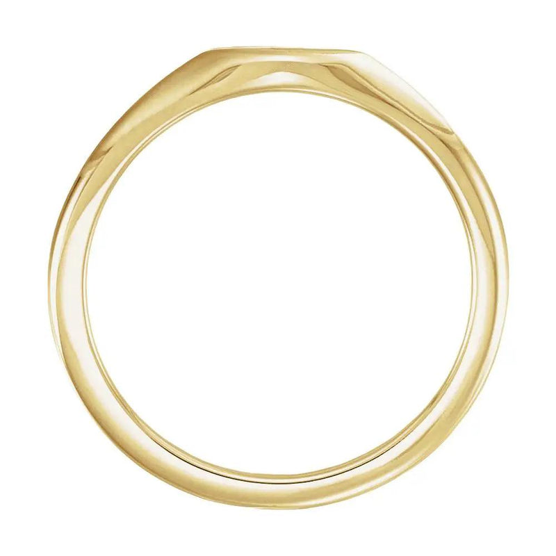 Gordes Autrement, 14K Gold Oval Initial Signet Ring