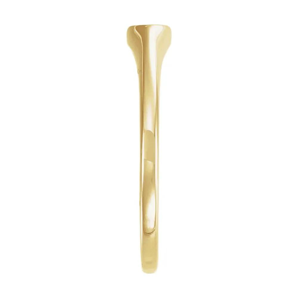 Gordes Autrement, 14K Gold Oval Initial Signet Ring