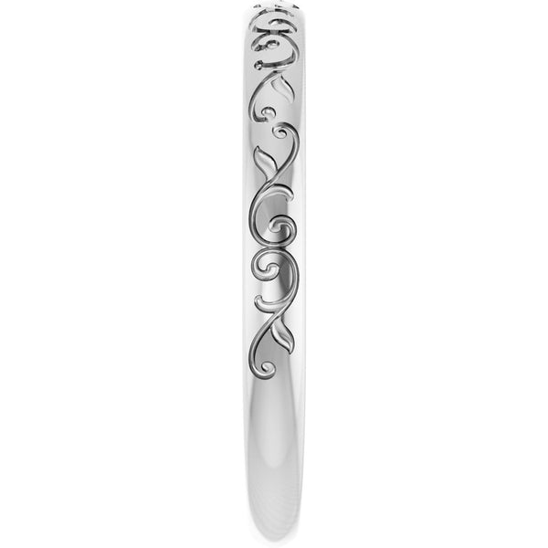 Murmure du Louvre, Rose Gold Scroll Stackable Ring