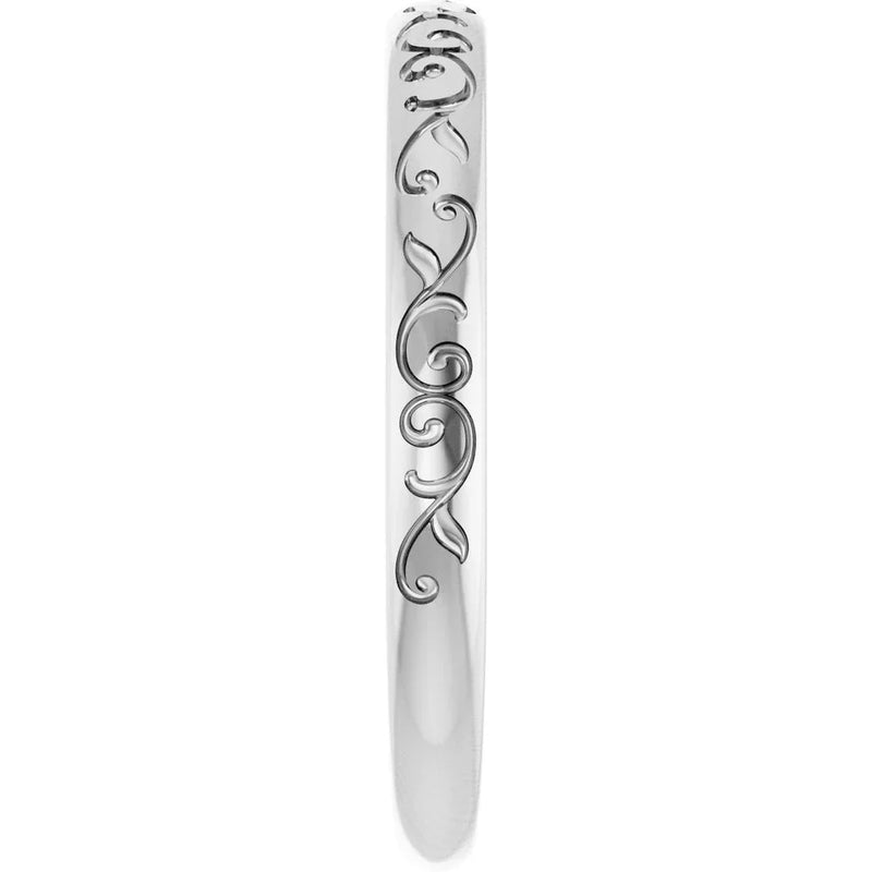 Murmure du Louvre, Rose Gold Scroll Stackable Ring