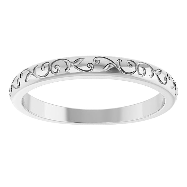 Murmure du Louvre, Rose Gold Scroll Stackable Ring