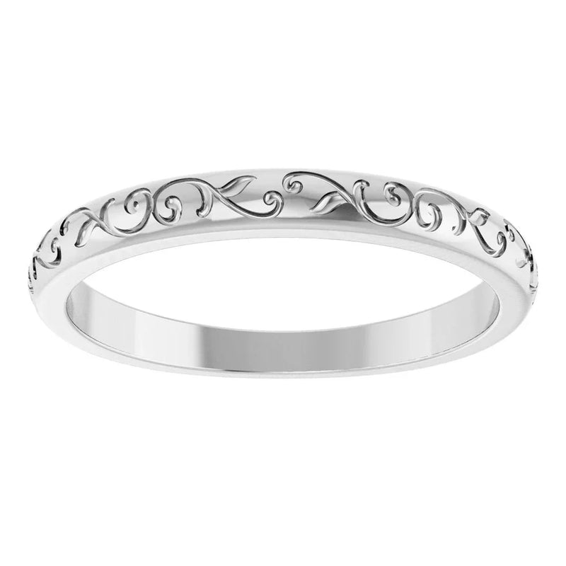 Murmure du Louvre, Rose Gold Scroll Stackable Ring