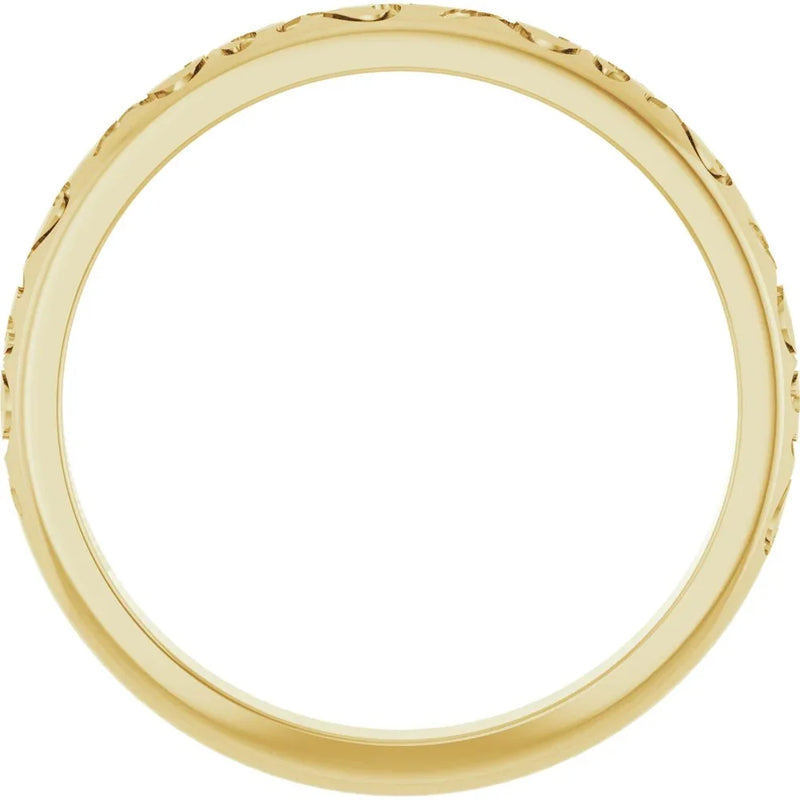 Murmure du Louvre, Rose Gold Scroll Stackable Ring