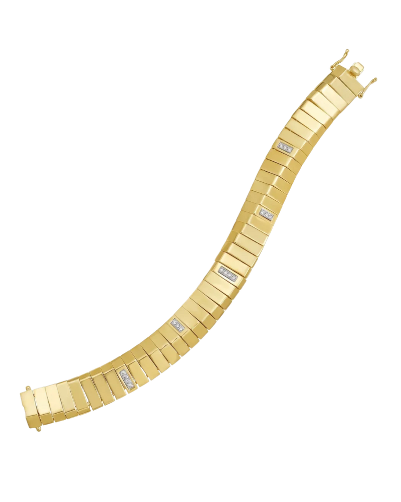 Lumière de Montmartre, Gold Diamond Statement Bracelet