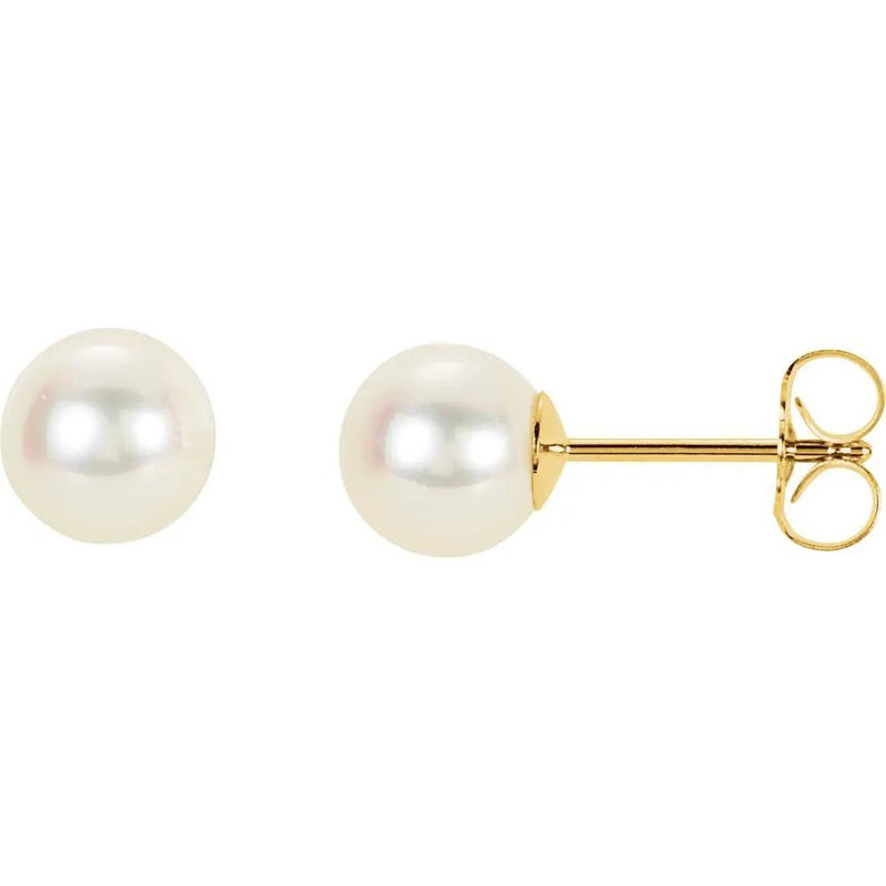 Éclat de la Côte d'Azur, Pearl Stud Earrings