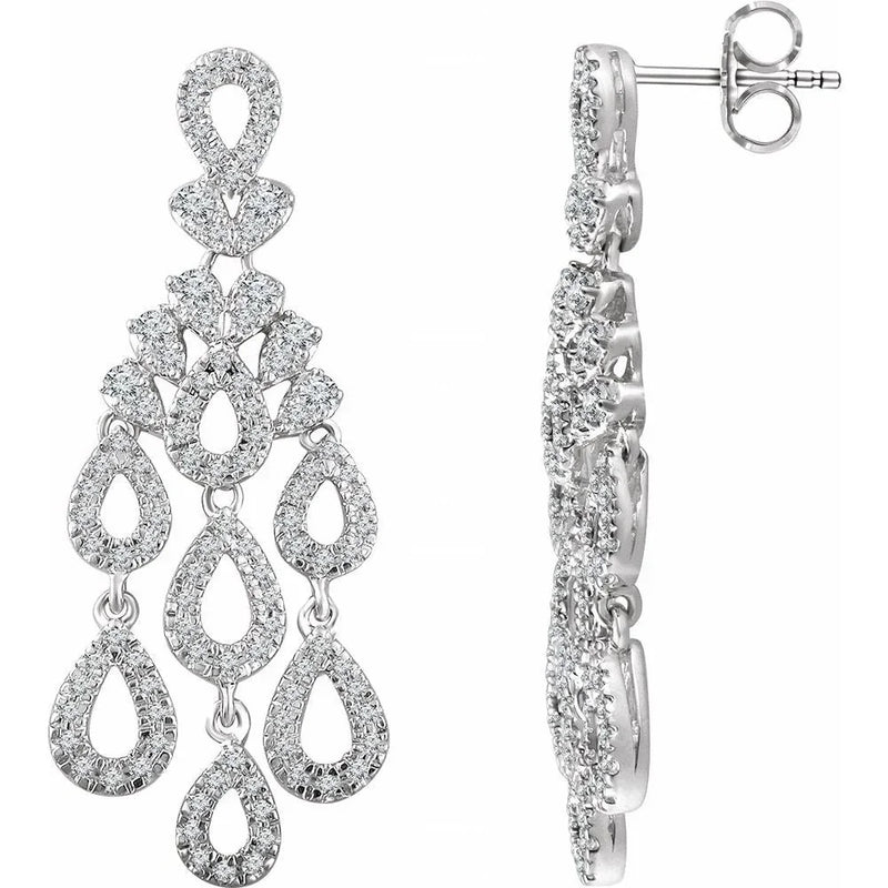Éclat de la Côte d'Azur, Diamond Chandelier Earrings