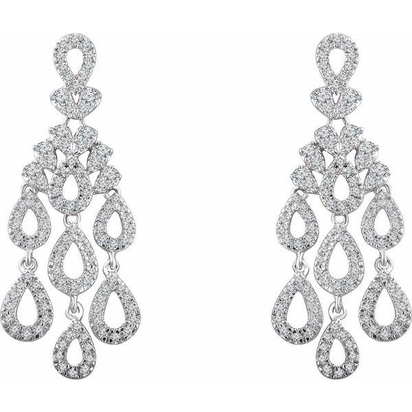 Éclat de la Côte d'Azur, Diamond Chandelier Earrings