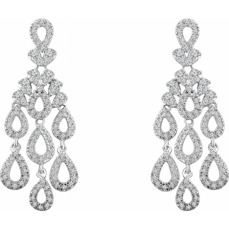Éclat de la Côte d'Azur, Diamond Chandelier Earrings