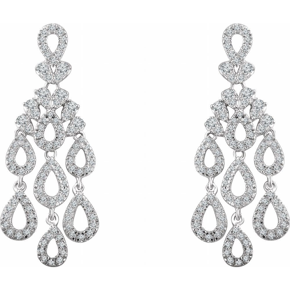 Éclat de la Côte d'Azur, Diamond Chandelier Earrings