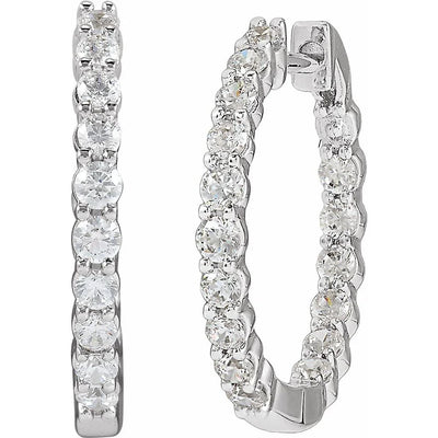 Rayon du Marais, Diamond Inside-Outside Hoop Earrings