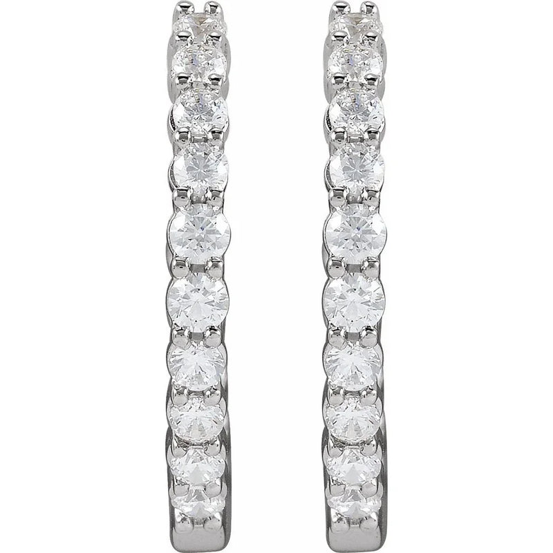 Rayon du Marais, Diamond Inside-Outside Hoop Earrings