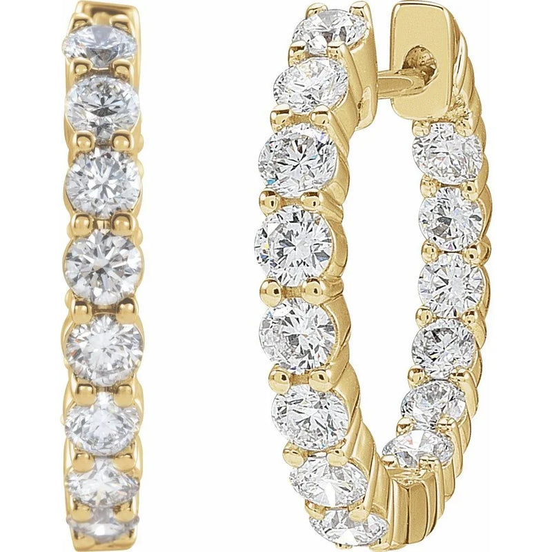 Étincelle de Montmartre, Diamond Inside-Outside Hoop Earrings