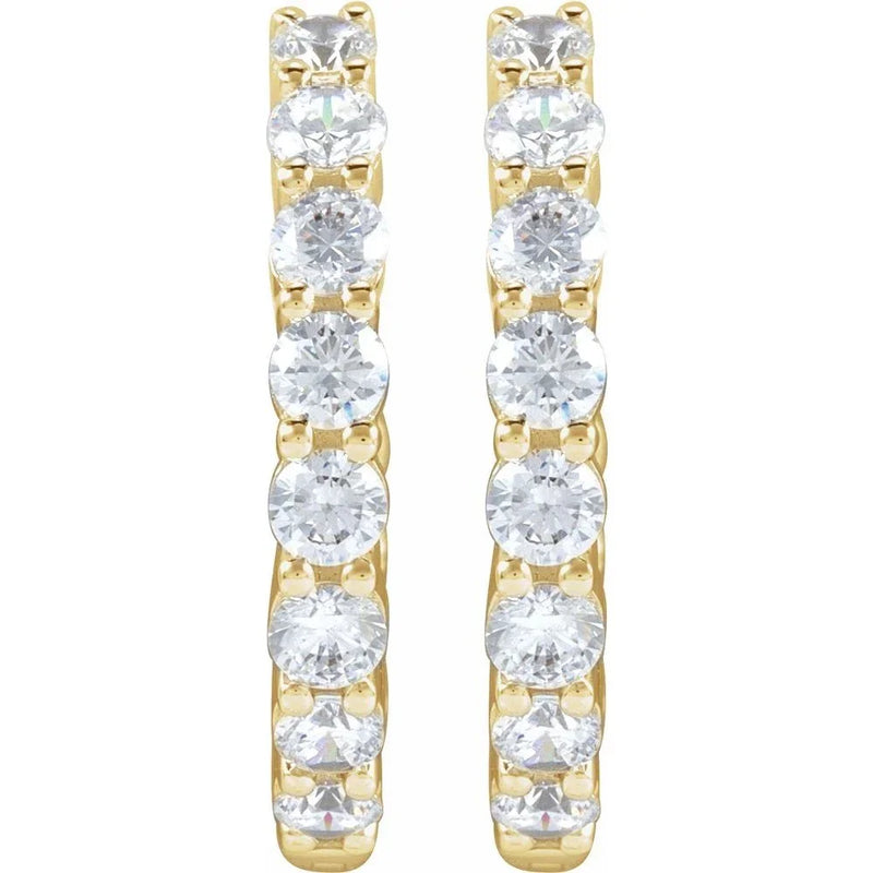 Étincelle de Montmartre, Diamond Inside-Outside Hoop Earrings