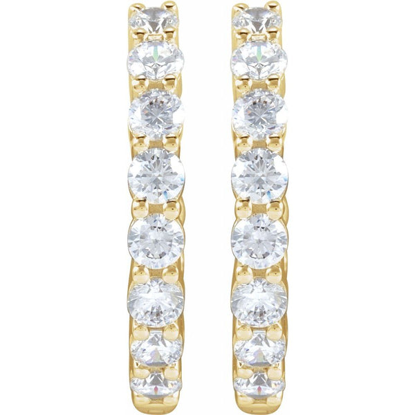 Étincelle de Montmartre, Diamond Inside-Outside Hoop Earrings