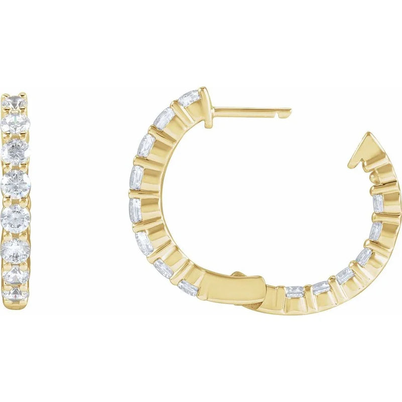 Étincelle de Montmartre, Diamond Inside-Outside Hoop Earrings
