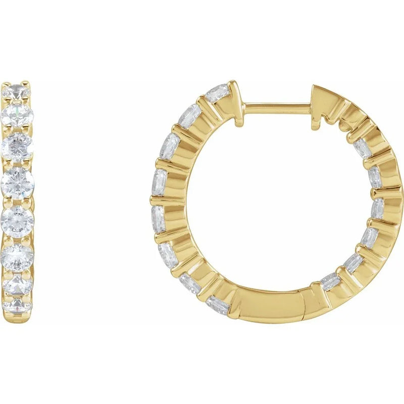 Étincelle de Montmartre, Diamond Inside-Outside Hoop Earrings