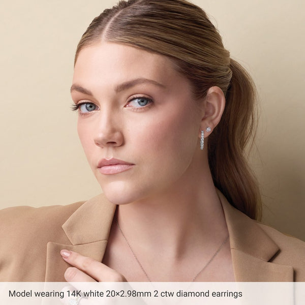 Étincelle de Montmartre, Diamond Inside-Outside Hoop Earrings