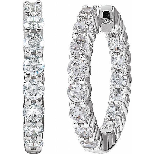 Étincelle de Montmartre, Diamond Inside-Outside Hoop Earrings
