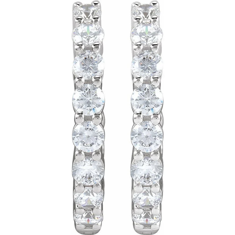 Étincelle de Montmartre, Diamond Inside-Outside Hoop Earrings