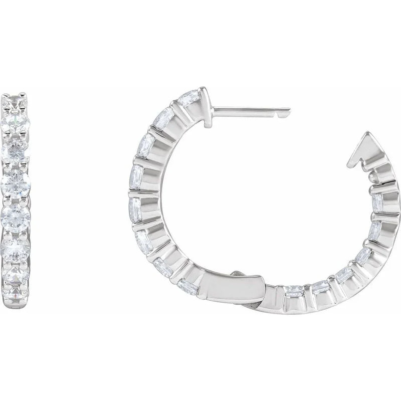 Étincelle de Montmartre, Diamond Inside-Outside Hoop Earrings