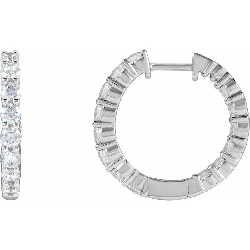 Étincelle de Montmartre, Diamond Inside-Outside Hoop Earrings