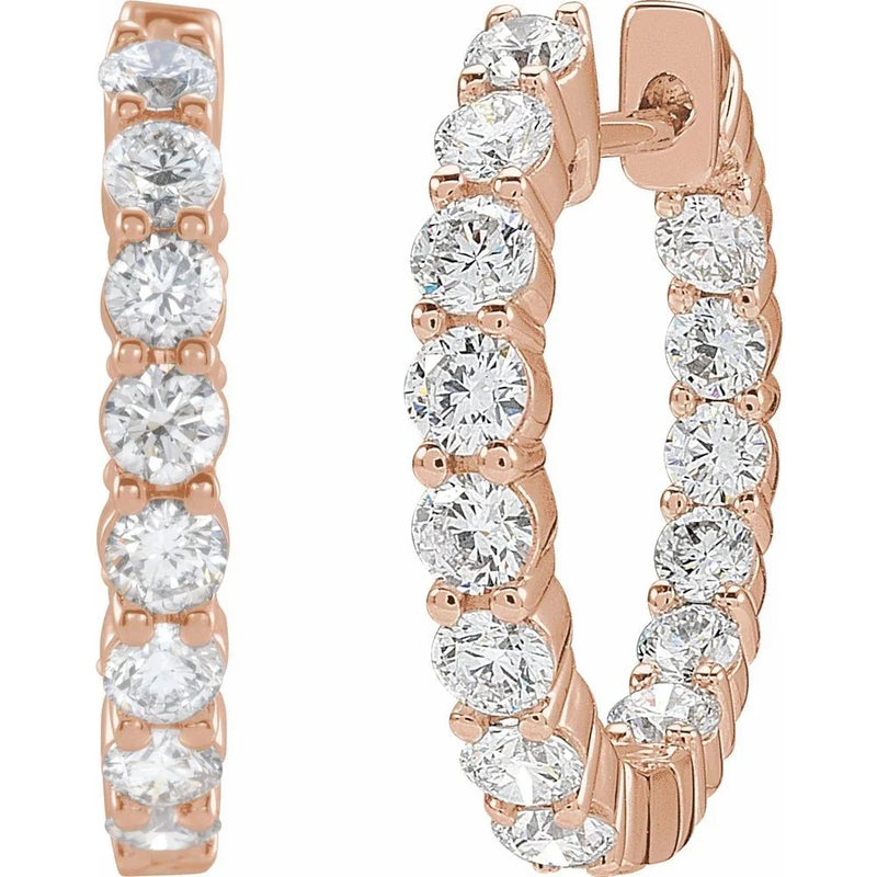 Étincelle de Montmartre, Diamond Inside-Outside Hoop Earrings