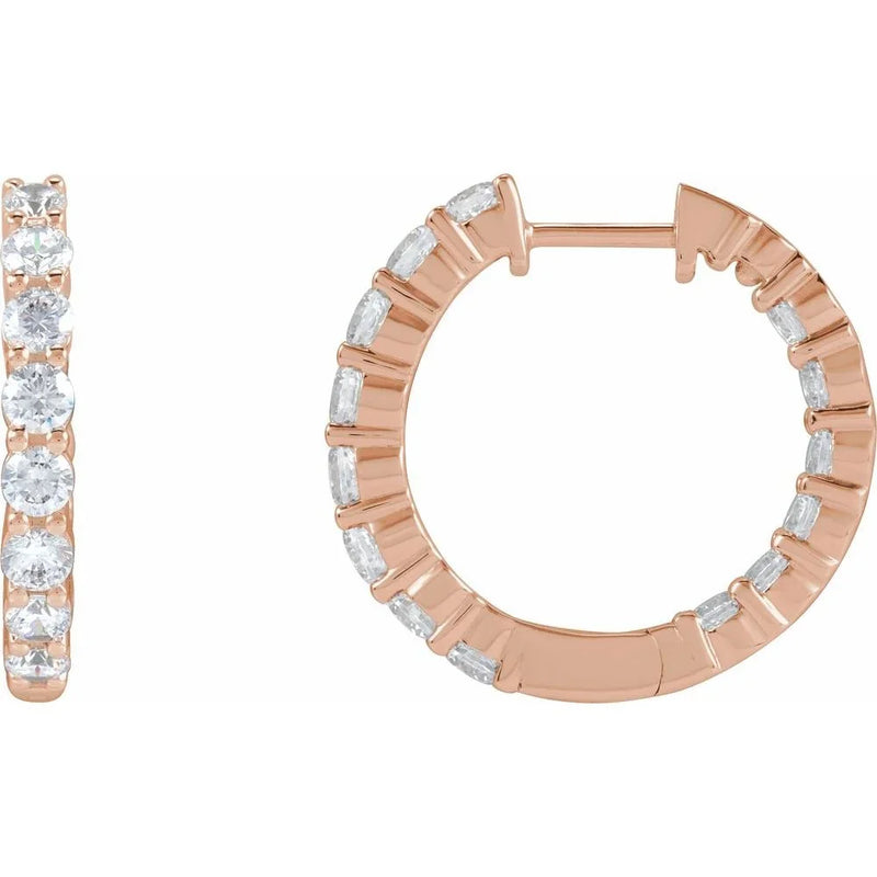 Étincelle de Montmartre, Diamond Inside-Outside Hoop Earrings
