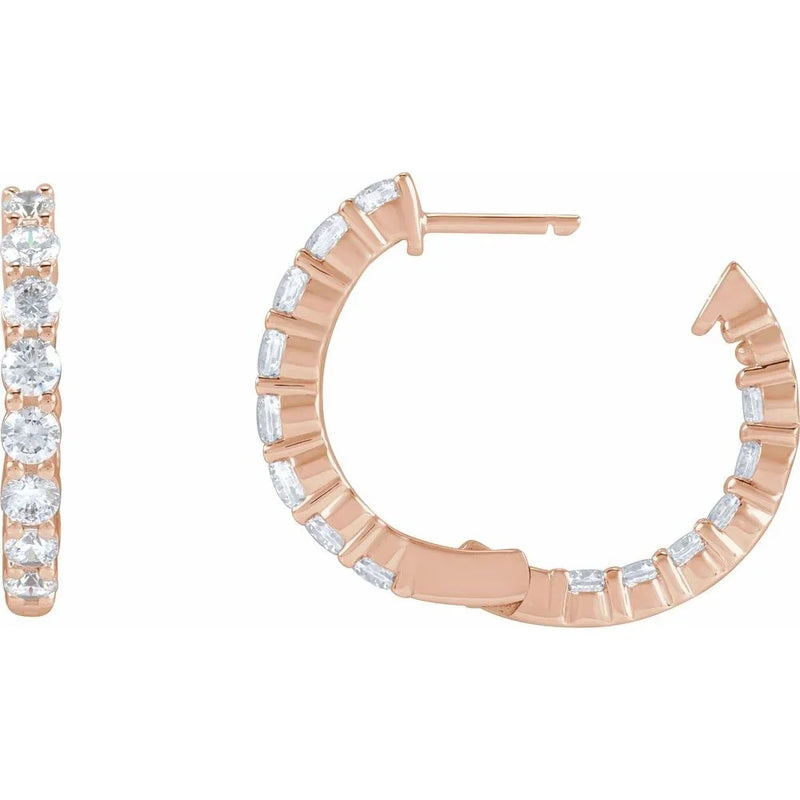 Étincelle de Montmartre, Diamond Inside-Outside Hoop Earrings
