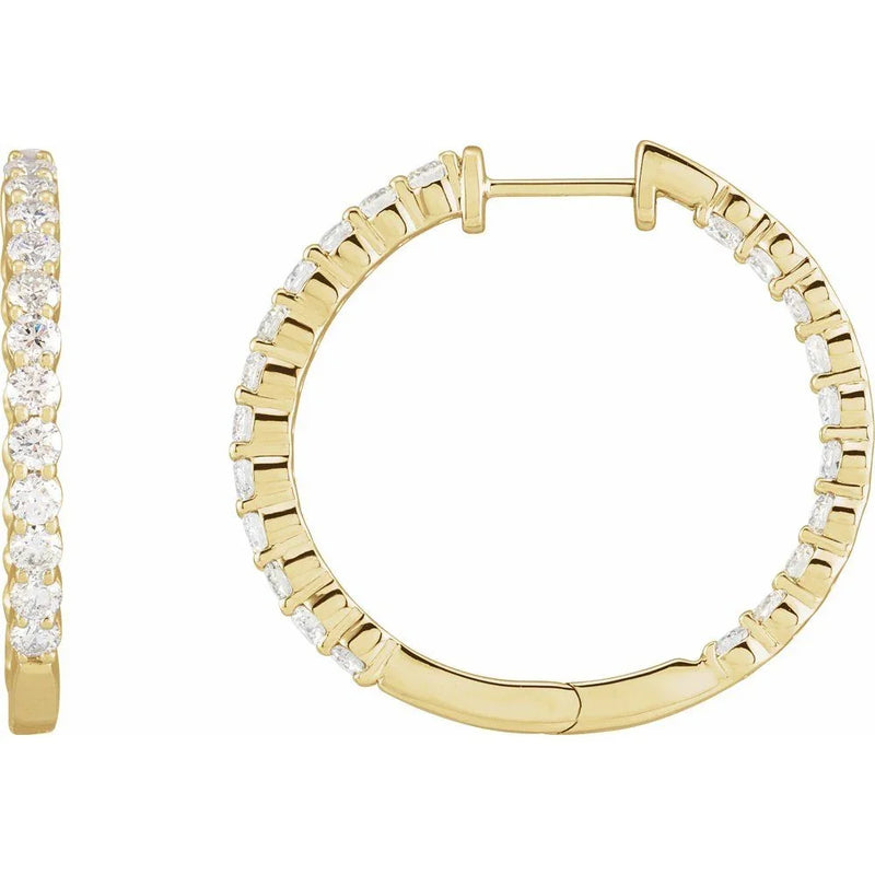 Étoile de Versailles, Lab-Grown Diamond Hoop Earrings