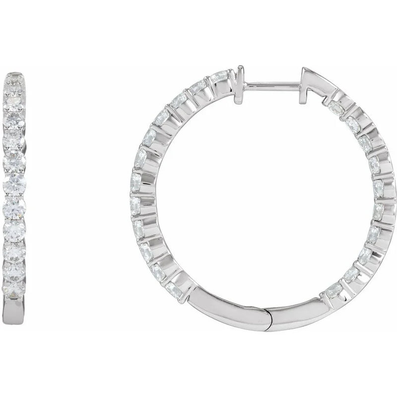 Étoile de Versailles, Lab-Grown Diamond Hoop Earrings