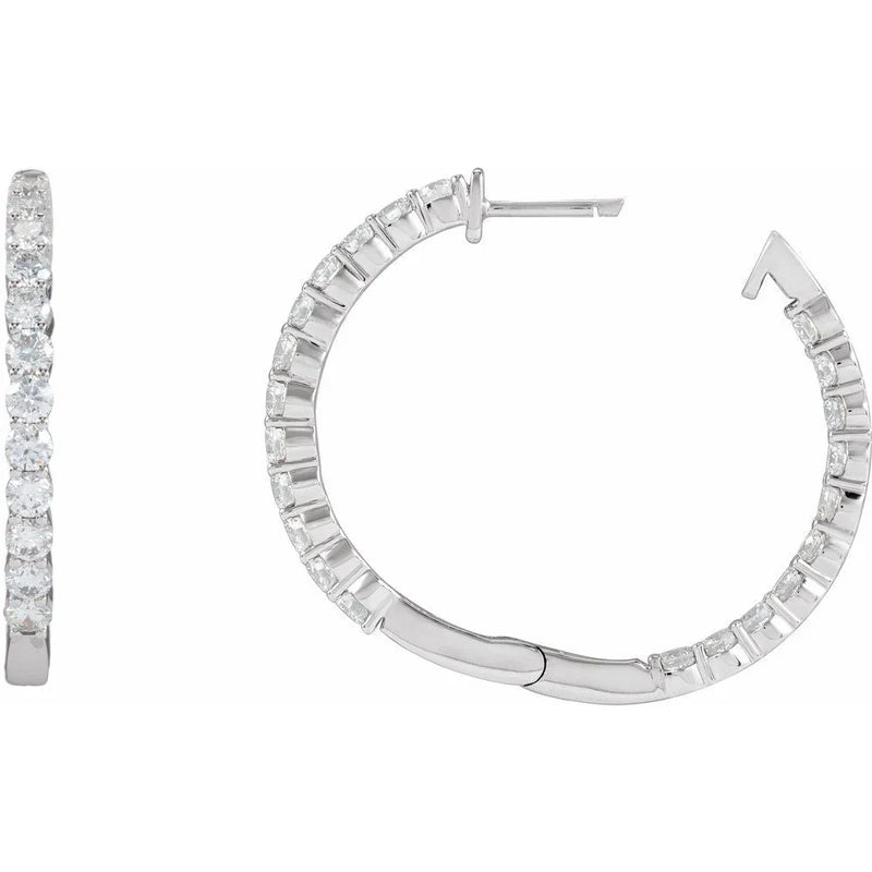 Étoile de Versailles, Lab-Grown Diamond Hoop Earrings