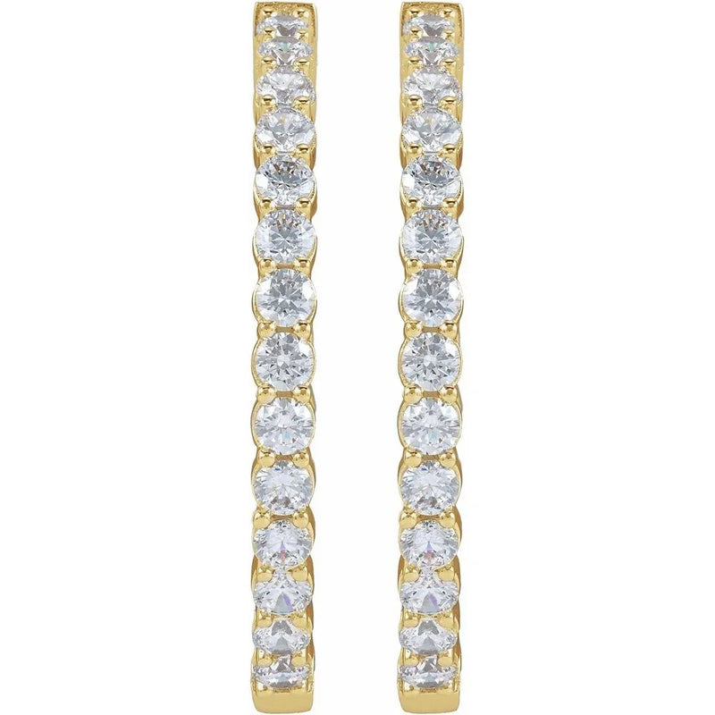 Rayons de Montmartre, Diamond Hinged Hoop Earrings